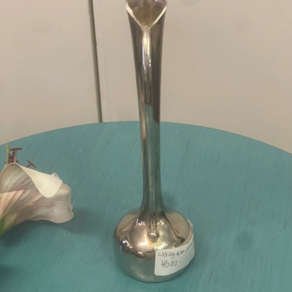 3, silver plated pitcher bud with handel - Picture 6 of 12